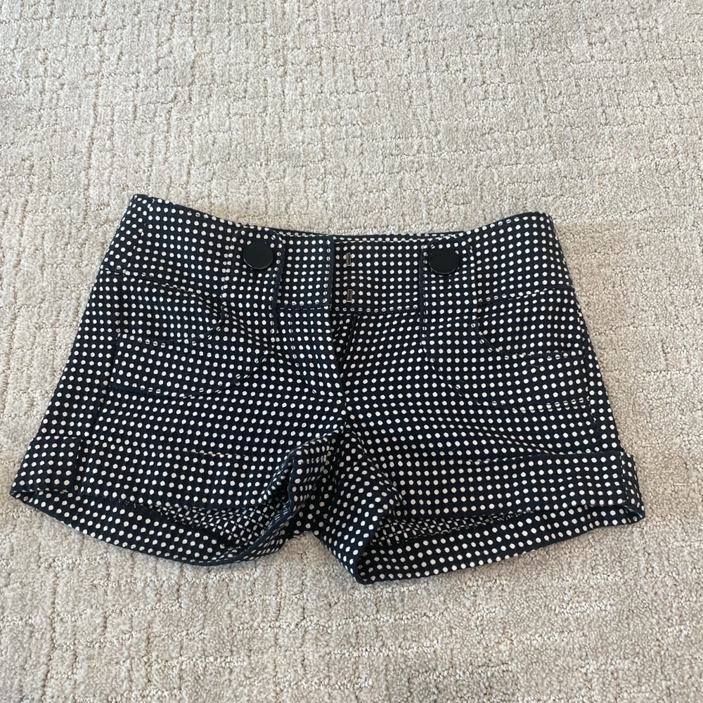 Black and white shorts